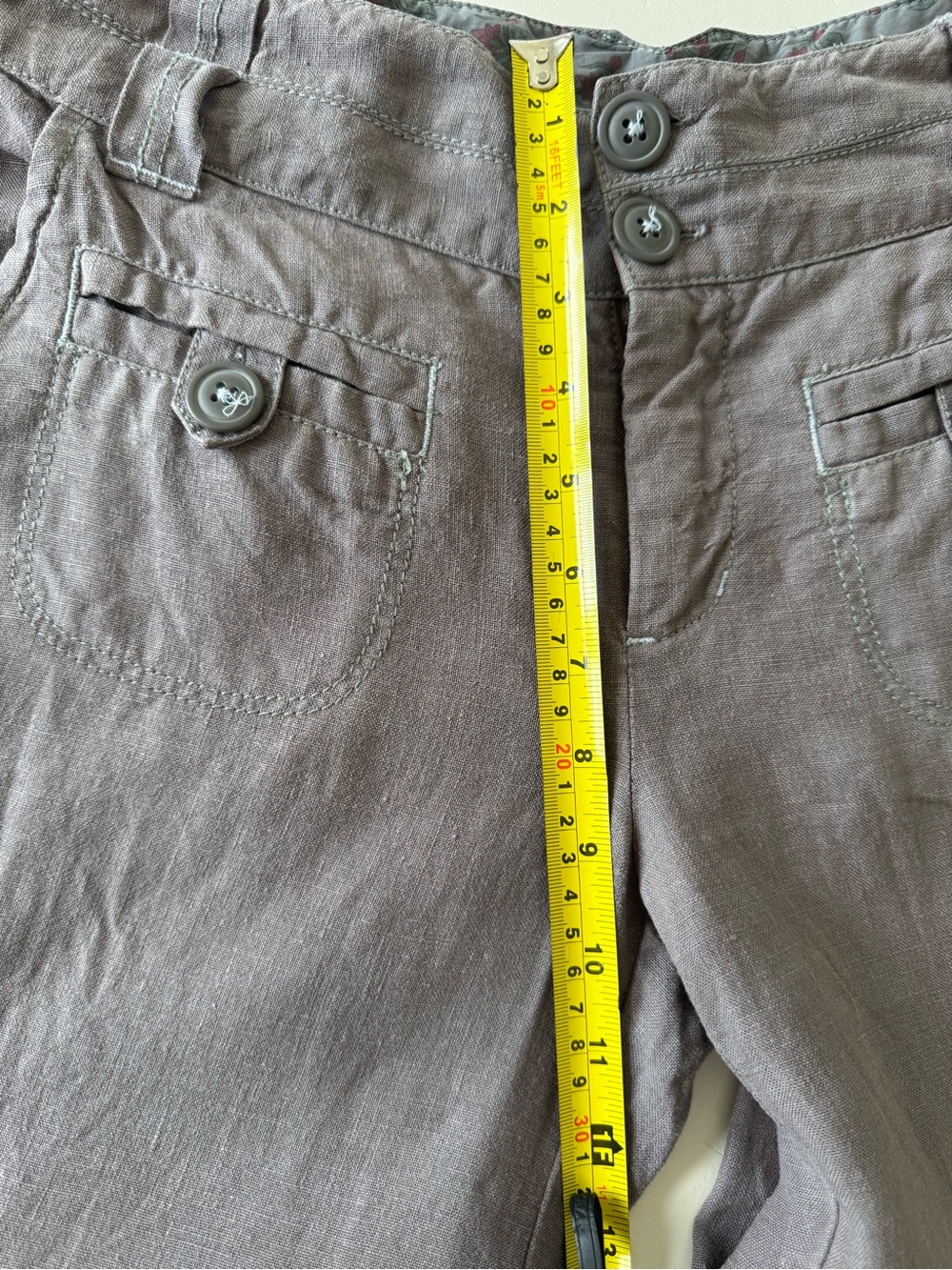 Anthropologie Straight-Leg Pants in Taupe Gray - Picture 5 of 6
